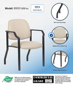 Boss Antimicrobial Guest Chair, 300 lb. weight capacity, B9591AM-BG